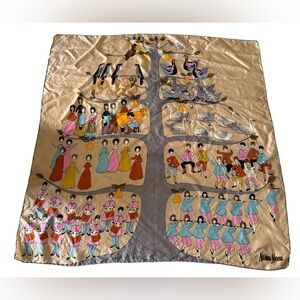 Vintage The twelve days of Christmas scarf Neiman Marcus